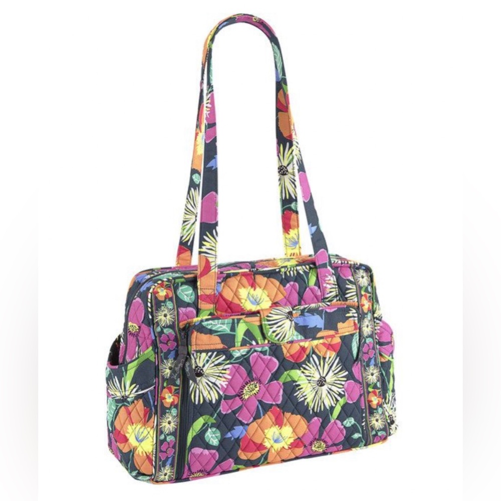 Vera Bradley Jazzy Blooms Make a Change Baby Diaper Bag NWT
